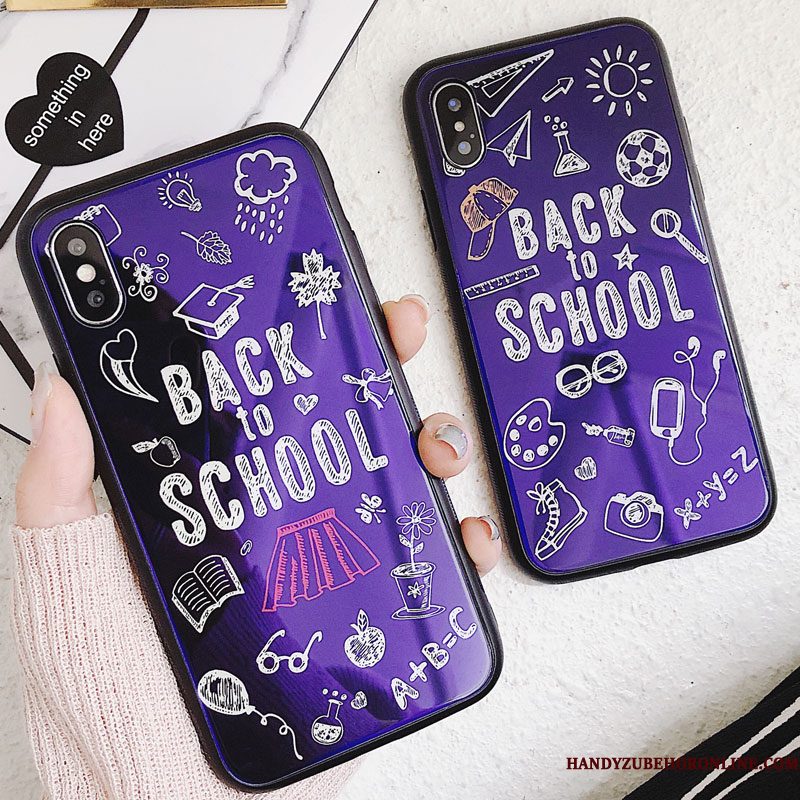 Hoesje iPhone Xs Mode Telefoon Lovers, Hoes iPhone Xs Spotprent Purper Persoonlijk