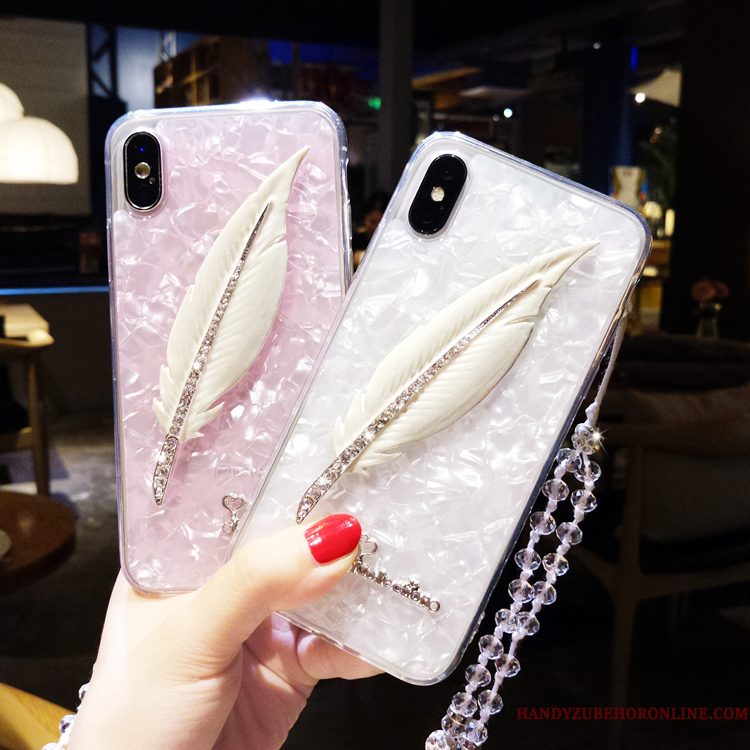 Hoesje iPhone Xs Scheppend Hanger Kristal, Hoes iPhone Xs Strass Nieuwtelefoon