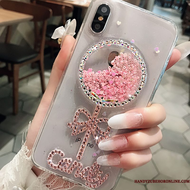 Hoesje iPhone Xs Trend Dun, Hoes iPhone Xs Roze Doorzichtig