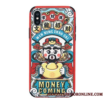 Hoesje iPhone Xs Zakken Anti-fall Persoonlijk, Hoes iPhone Xs Scheppend Trendy Merk Lovers