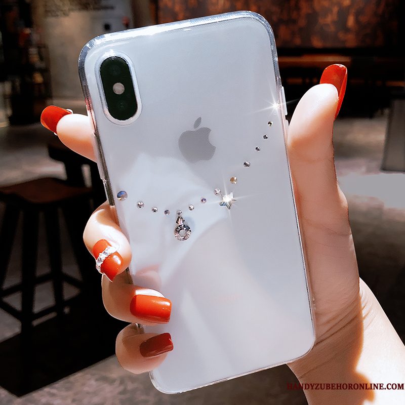 Hoesje iPhone Xs Zakken Net Red Doorzichtig, Hoes iPhone Xs Zacht Nieuw Anti-fall