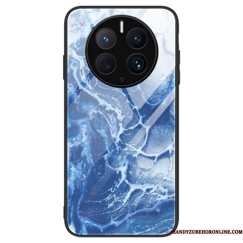 Hoesje voor Huawei Mate 50 Pro Stijlvol Marmer Gehard Glas