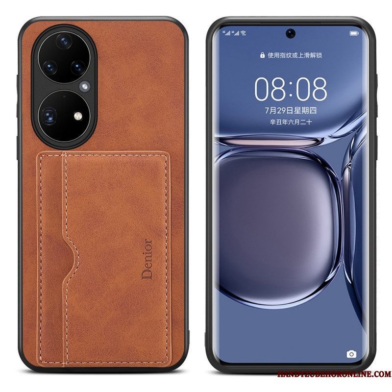 Hoesje voor Huawei P50 Pro Denior-kaarthouder