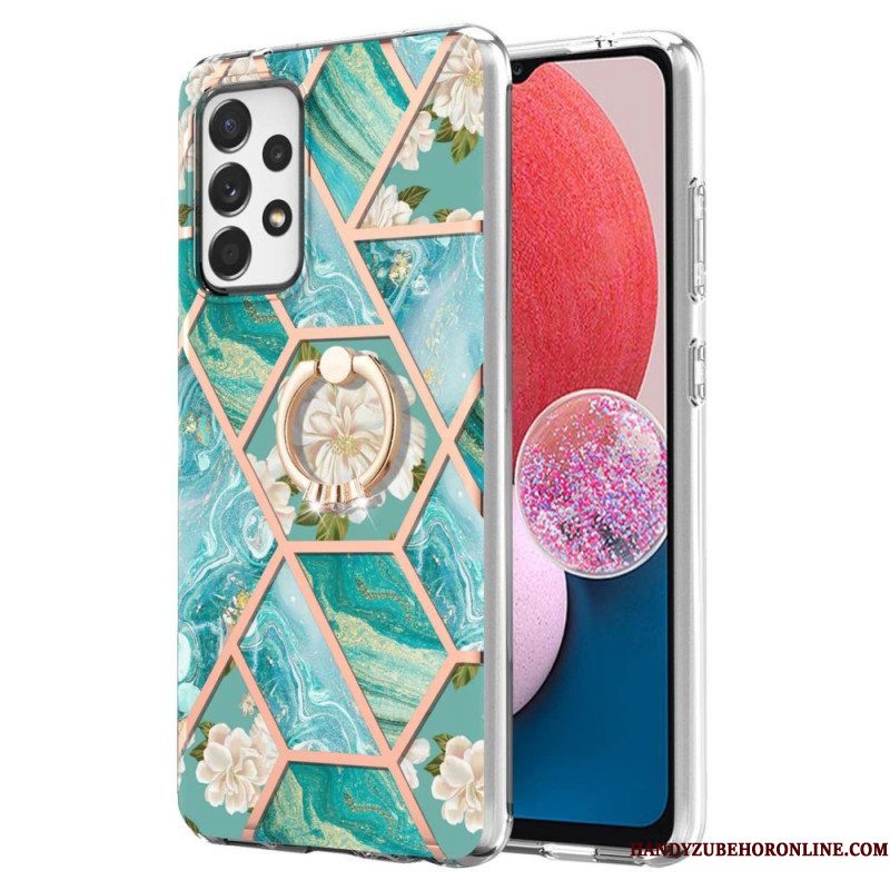 Hoesje voor Samsung Galaxy A13 Bloemen String Kat