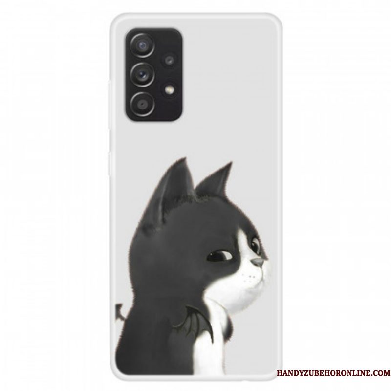 Hoesje voor Samsung Galaxy A13 Boom En Strappy Cat