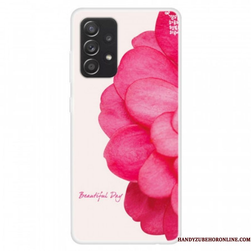 Hoesje voor Samsung Galaxy A13 Strappy Roze Bloemen