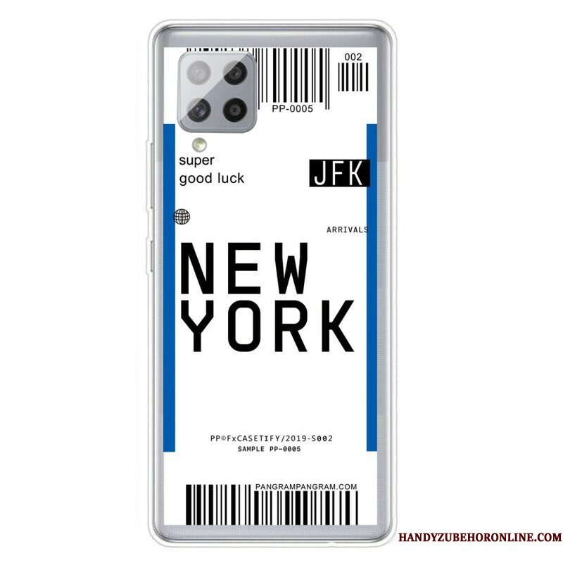 Hoesje voor Samsung Galaxy A42 5G Instapkaart Naar New York
