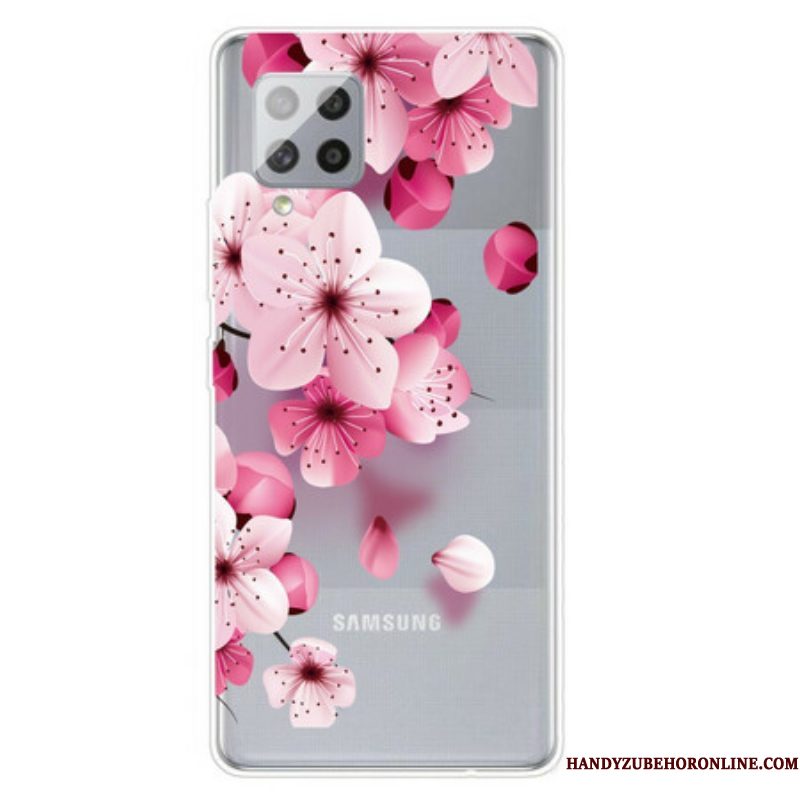 Hoesje voor Samsung Galaxy A42 5G Kleine Roze Bloemen