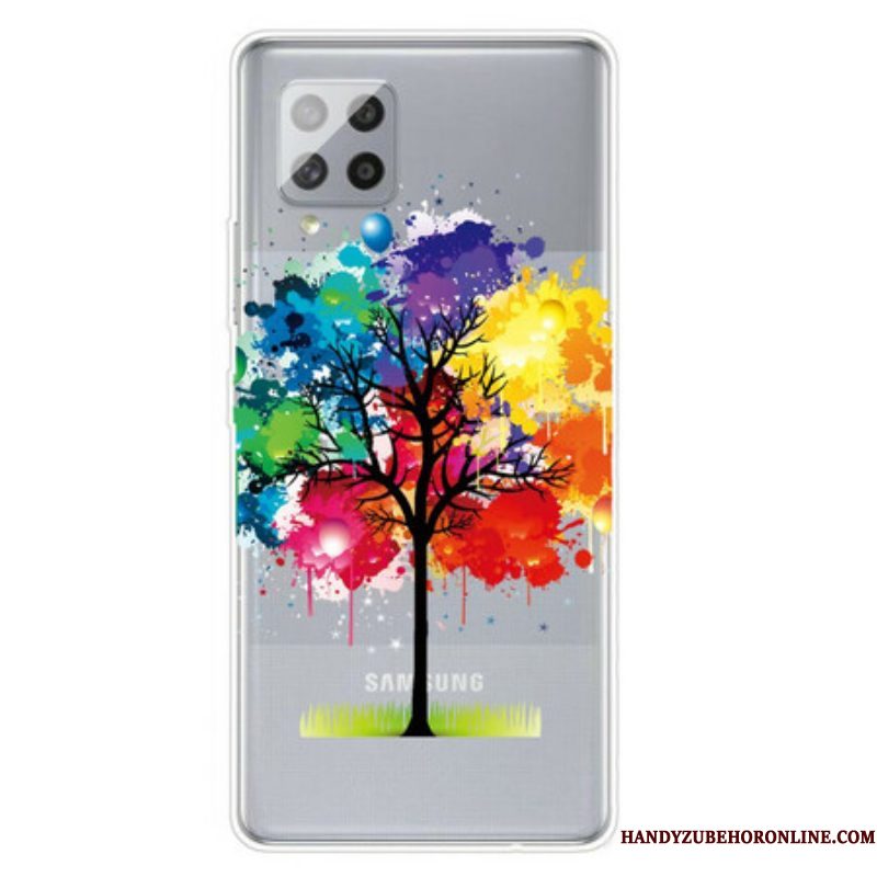 Hoesje voor Samsung Galaxy A42 5G Naadloze Aquarel Boom