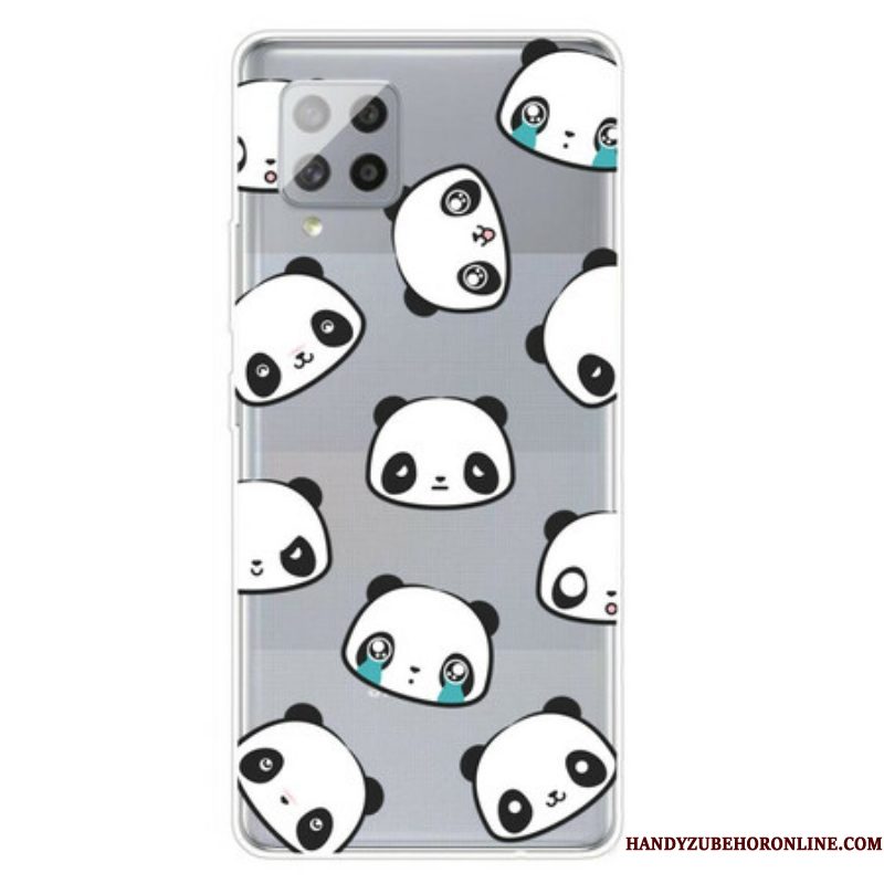 Hoesje voor Samsung Galaxy A42 5G Naadloze Sentimentele Panda's