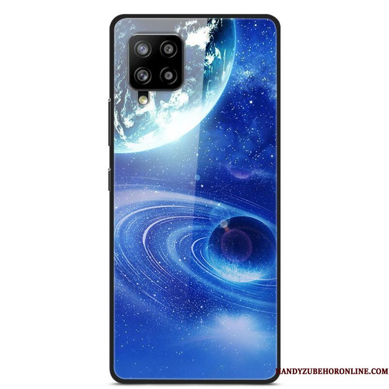 Hoesje voor Samsung Galaxy A42 5G Planeten Van Glas En Siliconen