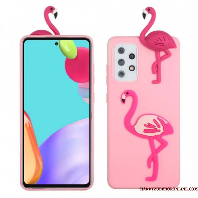 Hoesje voor Samsung Galaxy A53 5G 3d-flamingo