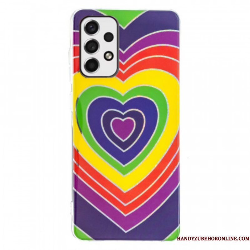 Hoesje voor Samsung Galaxy A53 5G Psychedelisch Hart