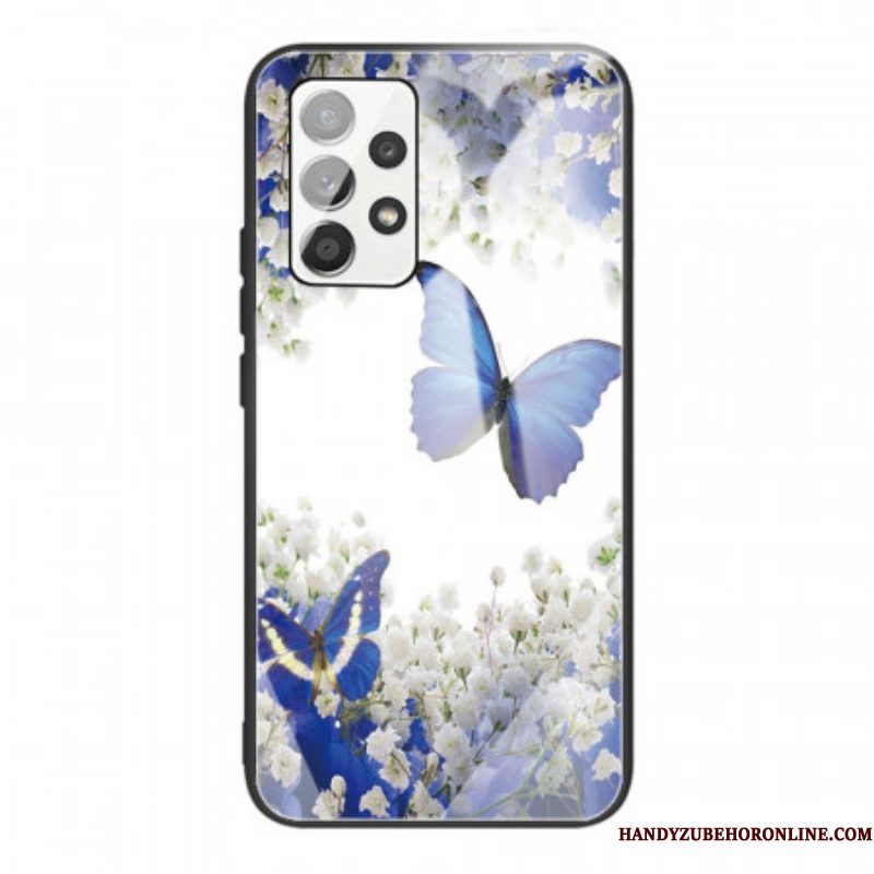 Hoesje voor Samsung Galaxy A53 5G Vlinders Design Gehard Glas