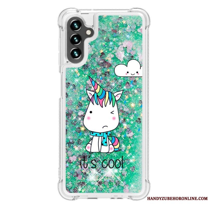 Hoesje voor Samsung Galaxy A54 5G Glitter Eenhoorns