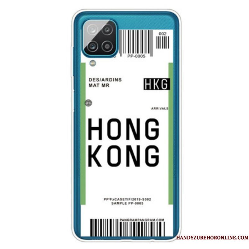 Hoesje voor Samsung Galaxy M12 / A12 Instapkaart Naar Hongkong