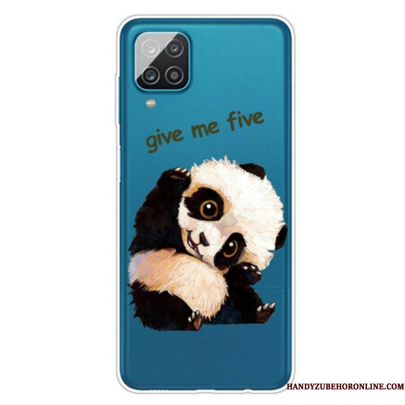 Hoesje voor Samsung Galaxy M12 / A12 Naadloze Panda Geef Me Vijf