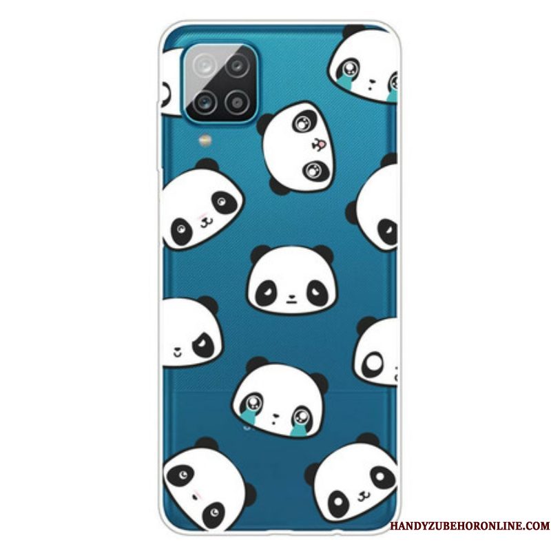 Hoesje voor Samsung Galaxy M12 / A12 Naadloze Sentimentele Panda's