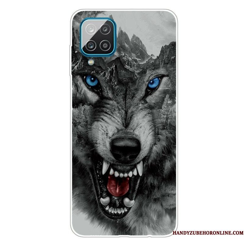 Hoesje voor Samsung Galaxy M12 / A12 Sublieme Wolf