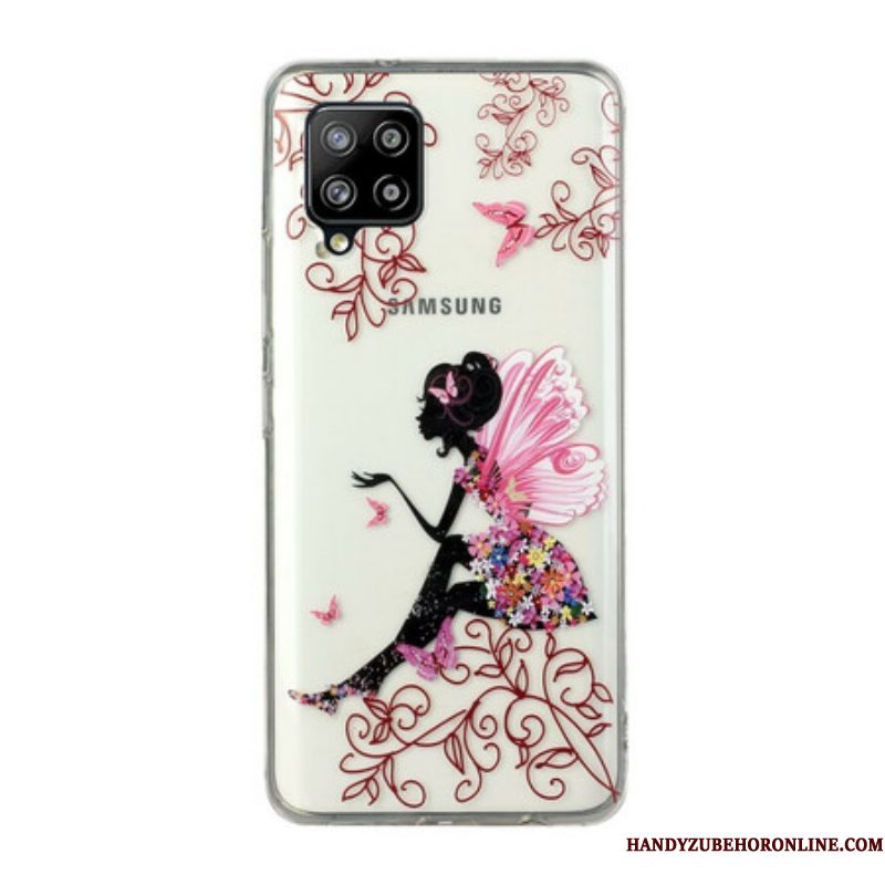 Hoesje voor Samsung Galaxy M12 / A12 Transparante Bloemenfee