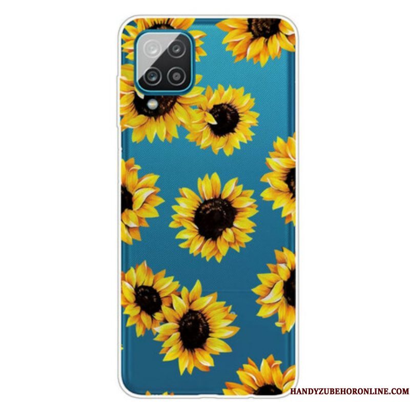 Hoesje voor Samsung Galaxy M12 / A12 Zonnebloemen