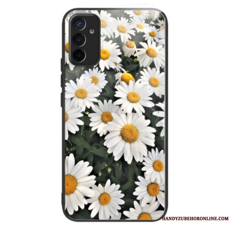 Hoesje voor Samsung Galaxy M13 Madeliefjes Van Gehard Glas