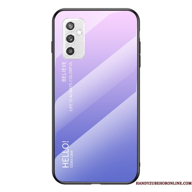 Hoesje voor Samsung Galaxy M52 5G Gehard Glas Hallo