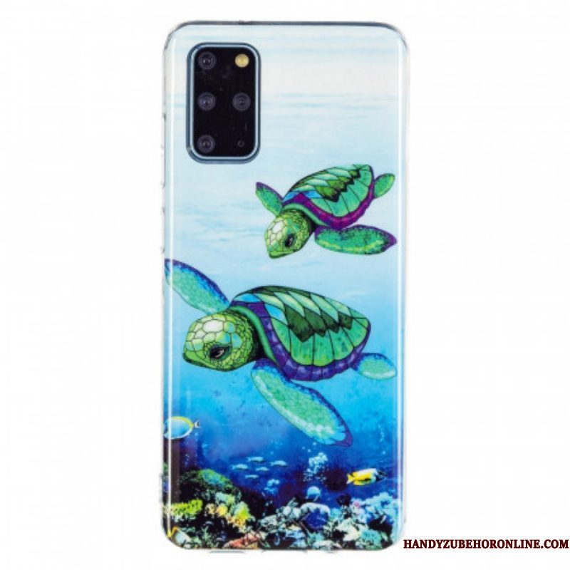 Hoesje voor Samsung Galaxy S20 Plus / S20 Plus 5G Fluorescerende Schildpadden