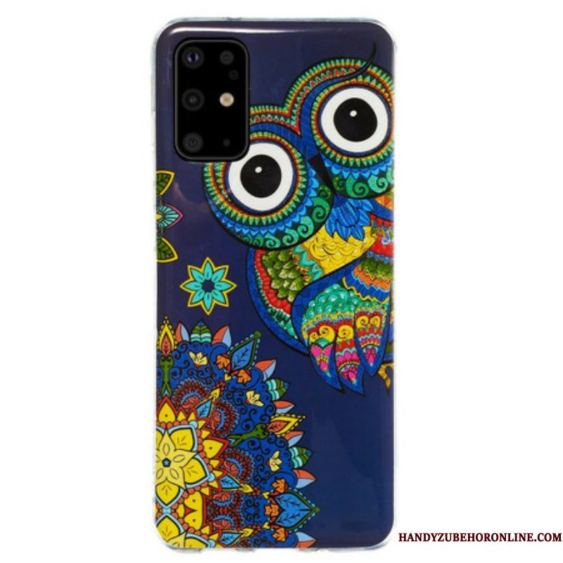 Hoesje voor Samsung Galaxy S20 Plus / S20 Plus 5G Fluorescerende Uil Mandala