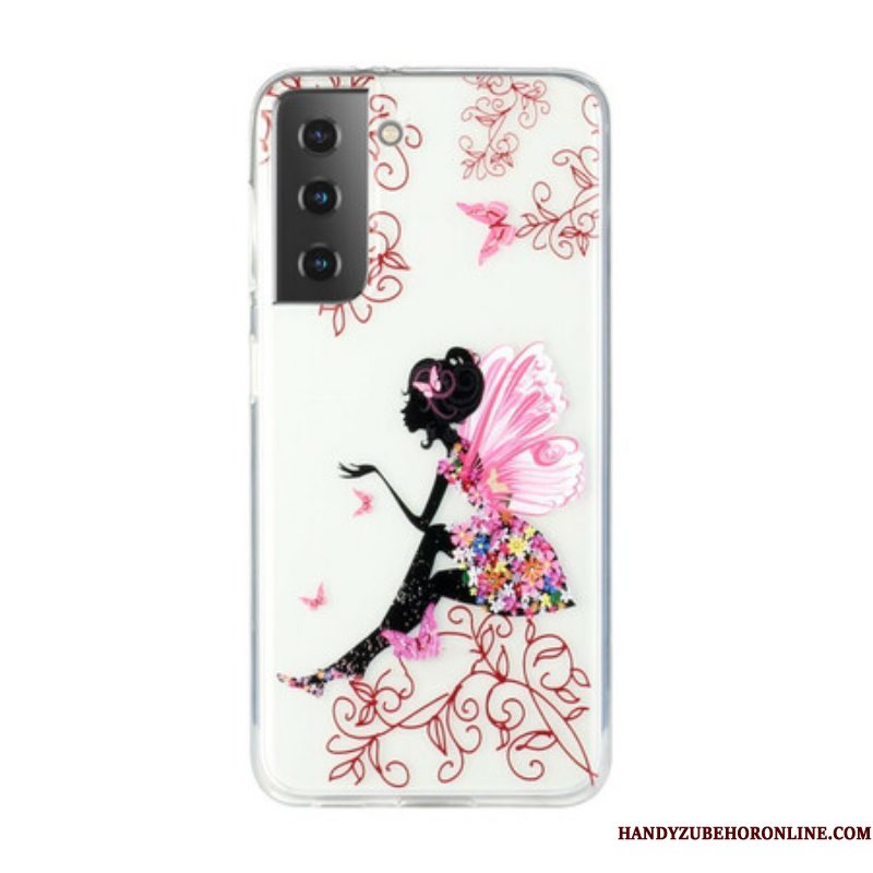 Hoesje voor Samsung Galaxy S21 5G Transparante Bloemenfee