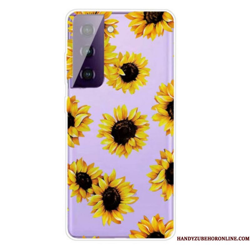 Hoesje voor Samsung Galaxy S21 5G Zonnebloemen