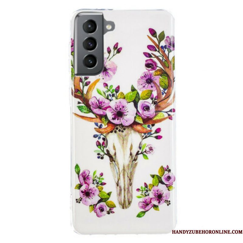 Hoesje voor Samsung Galaxy S21 FE Fluorescerende Bloemenelanden