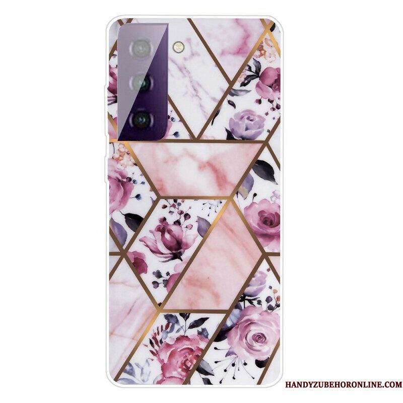 Hoesje voor Samsung Galaxy S21 FE Geometrisch Marmer