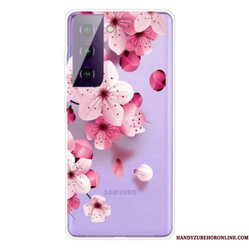 Hoesje voor Samsung Galaxy S21 FE Kleine Roze Bloemen