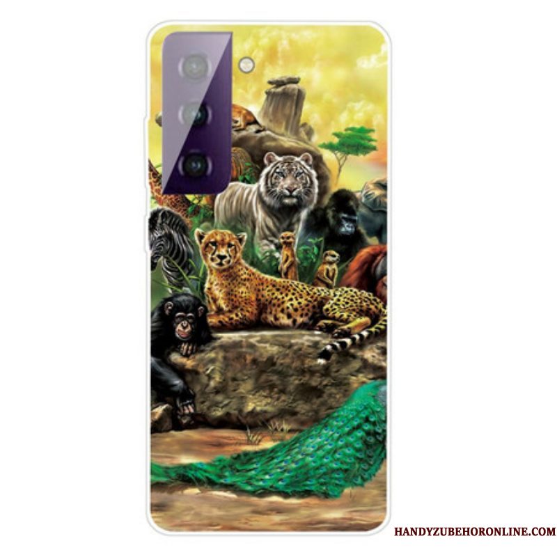 Hoesje voor Samsung Galaxy S21 FE Safari-dieren