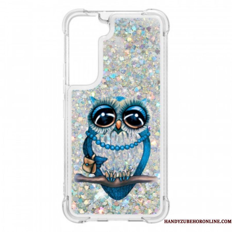 Hoesje voor Samsung Galaxy S22 5G Miss Uil Pailletten