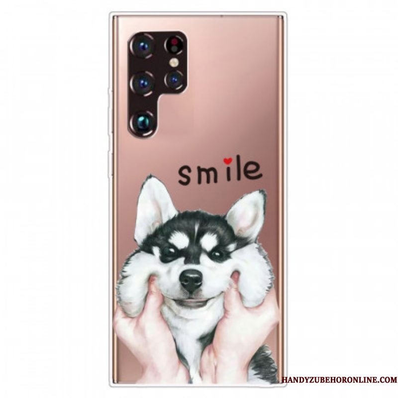 Hoesje voor Samsung Galaxy S22 Ultra 5G Lach Hond