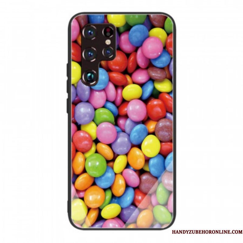 Hoesje voor Samsung Galaxy S22 Ultra 5G Snoep Van Gehard Glas