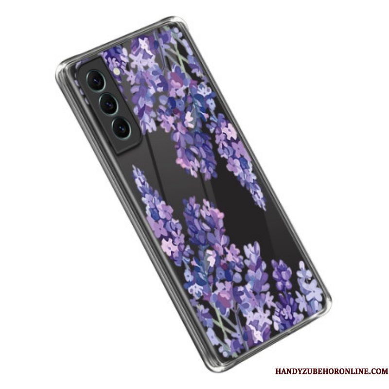 Hoesje voor Samsung Galaxy S23 5G Naadloze Paarse Bloemen