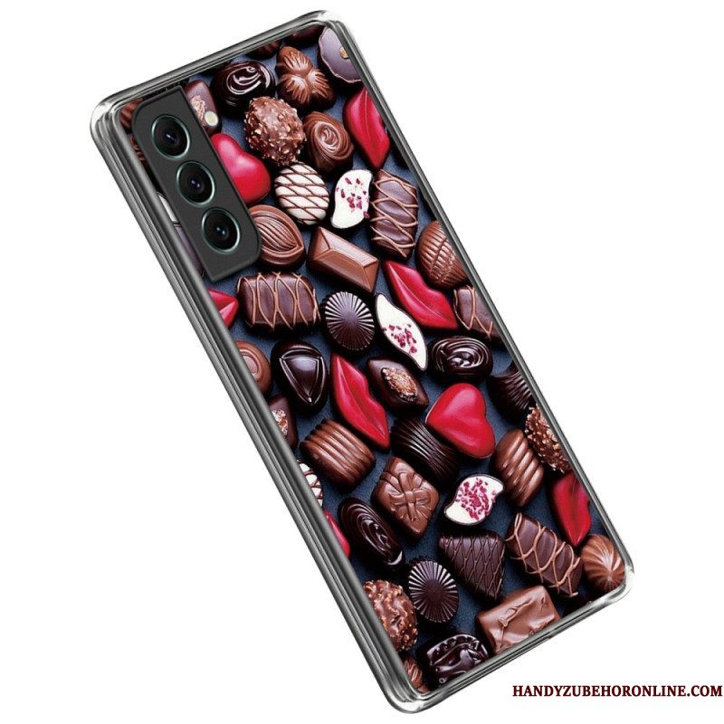 Hoesje voor Samsung Galaxy S23 Plus 5G Flexibele Chocolade