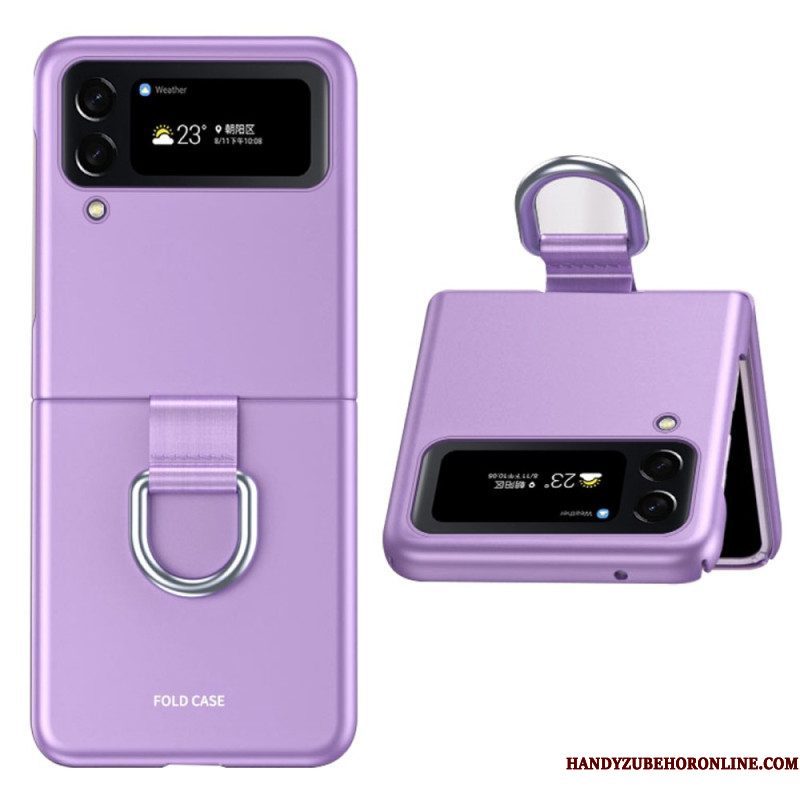 Hoesje voor Samsung Galaxy Z Flip 4 Folio-hoesje Huid-aanraking Met Ring