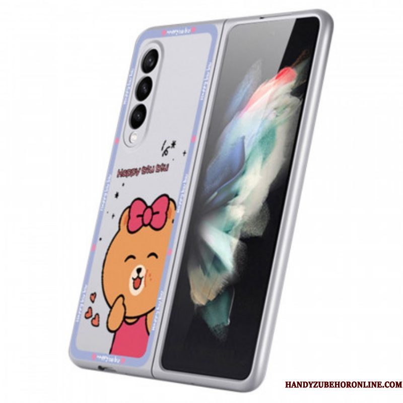 Hoesje voor Samsung Galaxy Z Fold 3 5G Meisjes Beer