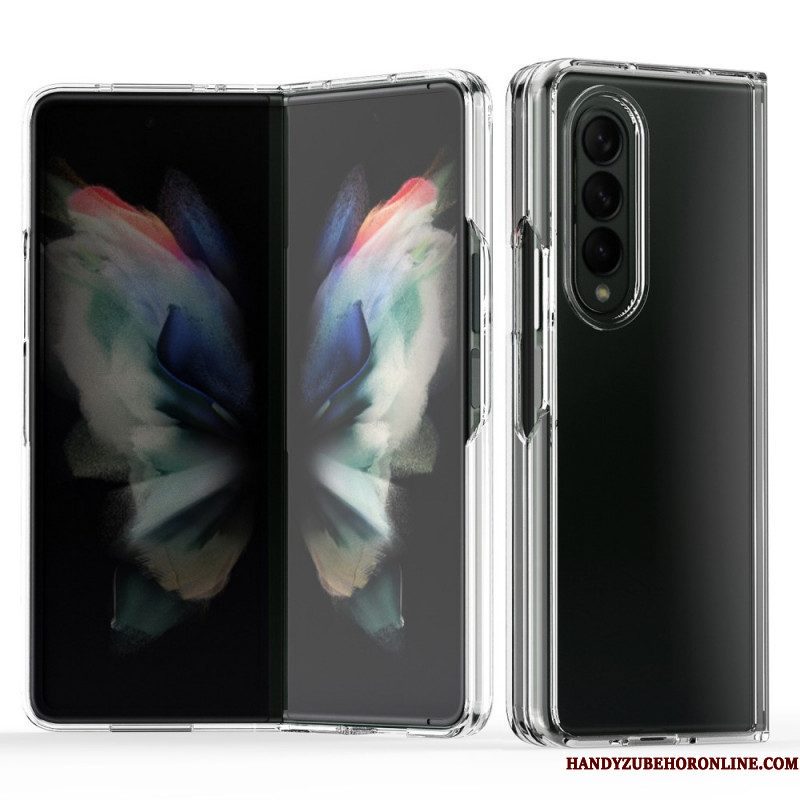 Hoesje voor Samsung Galaxy Z Fold 3 5G Transparant Gekleurde Randen