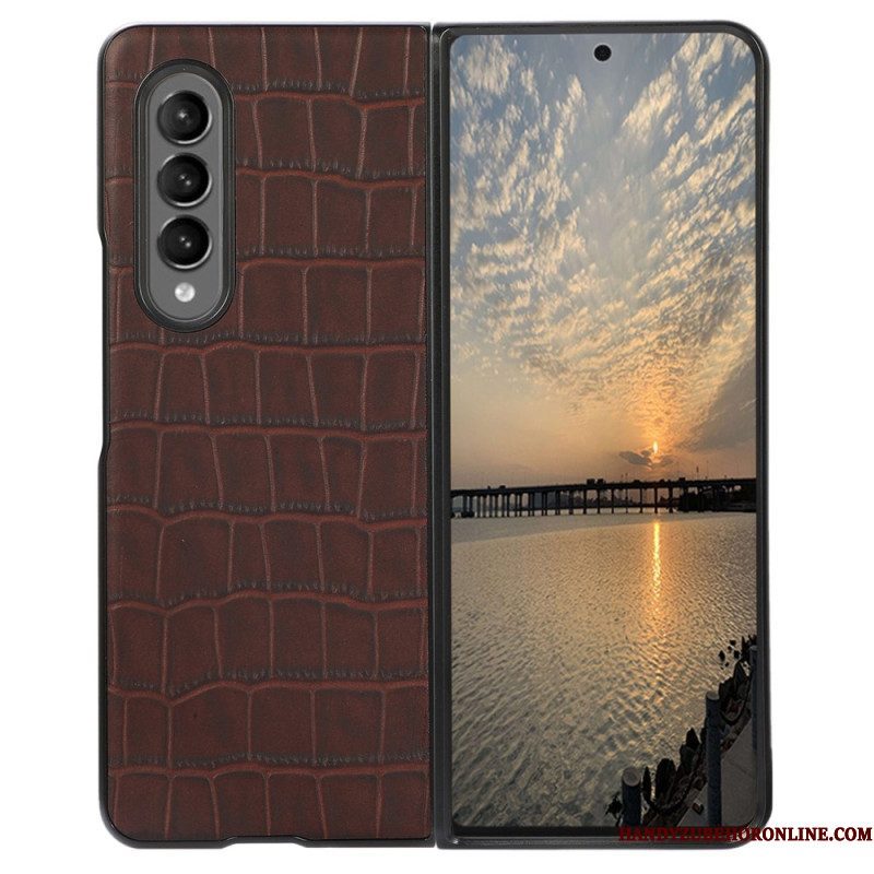 Hoesje voor Samsung Galaxy Z Fold 4 Echt Krokodillenleer