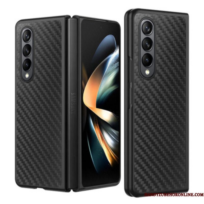 Hoesje voor Samsung Galaxy Z Fold 4 Koolstofvezel En Microvezel