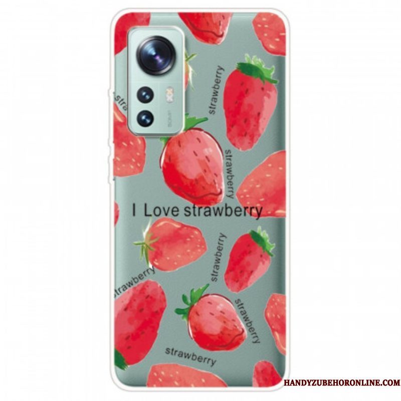 Hoesje voor Xiaomi 12 / 12X Aardbeien