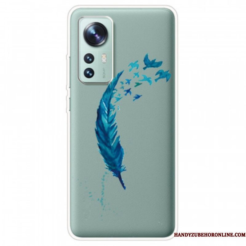 Hoesje voor Xiaomi 12 / 12X Mooie Blauwe Veer