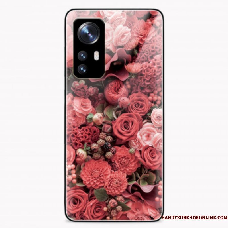 Hoesje voor Xiaomi 12 / 12X Rose Bloemen Gehard Glas