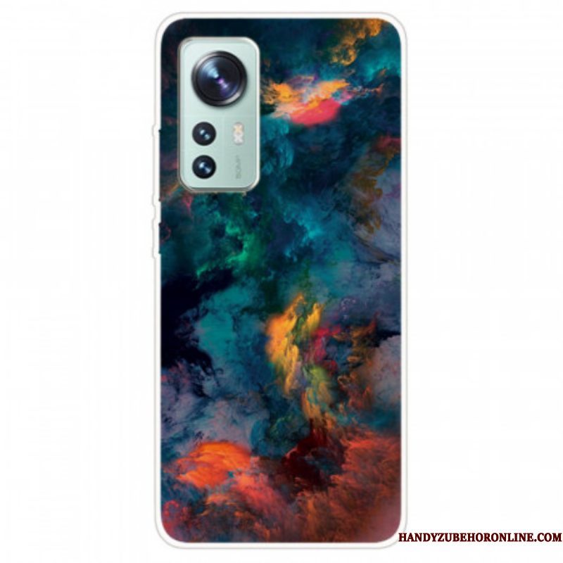 Hoesje voor Xiaomi 12 Pro Kleurrijke Cloud Silicone