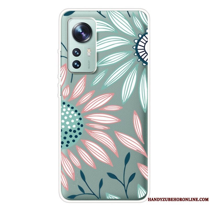 Hoesje voor Xiaomi 12 Pro Siliconen Bloem